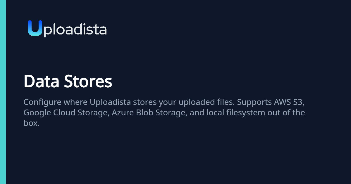 Data Stores | Uploadista Docs