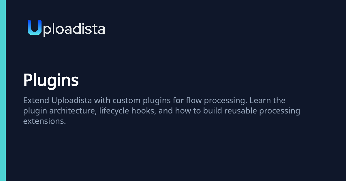 Plugins | Uploadista Docs