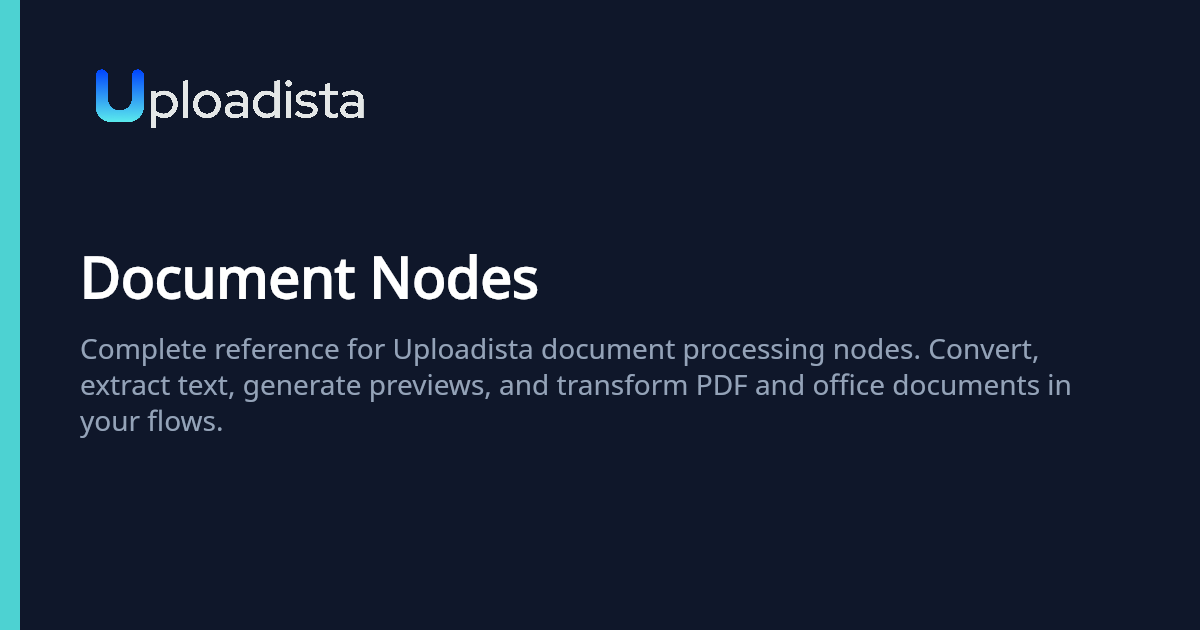 Document Nodes | Uploadista Docs