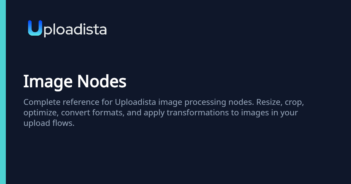 Image Nodes | Uploadista Docs