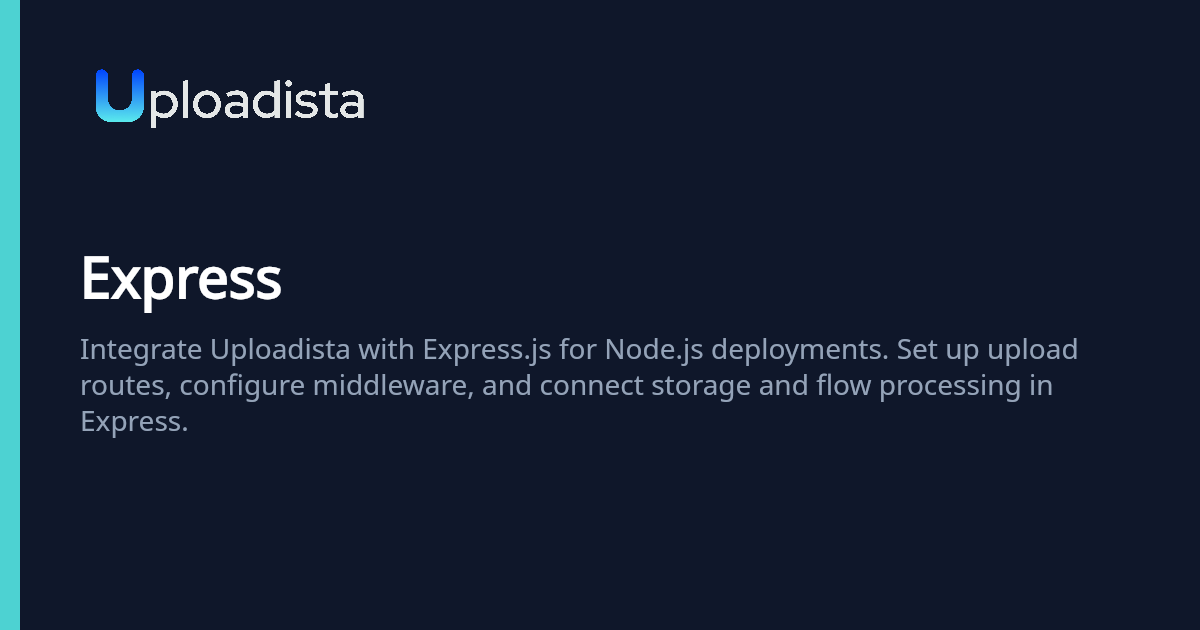 Express | Uploadista Docs